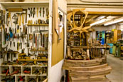 Sam Maloof's shop with tools